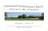 Emmanuel Presbyterian Church May 2011 News & Notes