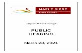 2021-03-23 Public Hearing Agenda and Reports - Maple Ridge