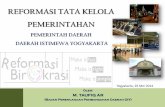 Reformasi Tata Kelola Pemerintahan Daerah Istimewa Yogyakarta