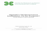 Uganda's Oil Governance Institutions: Fit for Purpose? - KU ...
