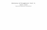 History of England, Vol. V. - 1623–1625