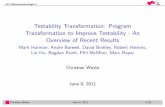 Testability Transformation - Program Transformation to Improve Testability