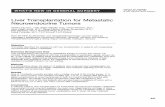 Liver transplantation for metastatic neuroendocrine tumor disease