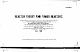 REACTOR THEORY AND POWER REACTORS - International ...