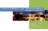 Challenges in restaurent Management