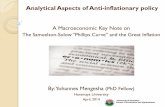 Analytical Aspects of Anti-inflationary policy