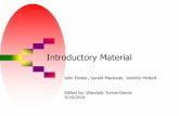 Introductory Material
