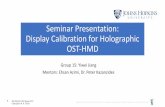 Display Calibration for Holographic OST-HMD - CIIS
