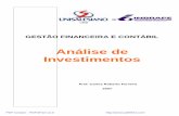 LINS GESTÃO FINANCEIRA E CONTÁBIL Análise de Investimentos