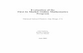 Evaluation of the First In Math® Online Mathematics Program