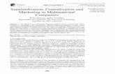 Standardisation, centralisation and marketing in multinational companies