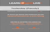 yesterday - Learn Piano Live