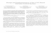 Design and implementation of the CAN based elevator control system