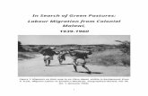 In Search of Green Pastures:  Labour Migration from Colonial Malawi,  1939-1960
