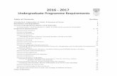 Undergraduate Programme Requirements