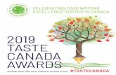 2019 TASTE CANADA AWARDS