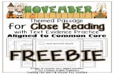 November Reading Freebie