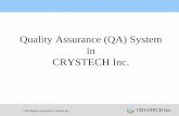 Quality Assurance (QA) System in CRYSTECH Inc.