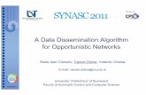 A Data Dissemination Algorithm A Data Dissemination Algorithm for Opportunistic Networks