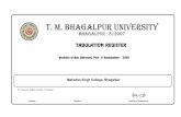 T. M. BHAGALPUR UNIVERSITY