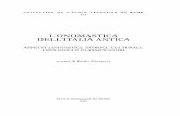 Antichi problemi e nuovi dati: rapporti tra teonimi e antroponimi nell’Italia antica