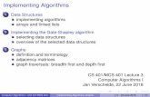 Implementing Algorithms; Graphs