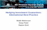 Hedging Investment Guarantees: International Best Practice
