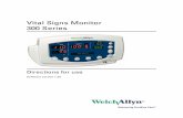 Directions for Use, Vital Signs Monitor 300 Series