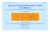 Quartz Crystal Resonators and Oscillators