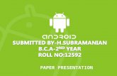 ANDROID PAPER PRESENTATION
