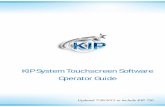 KIP System Touchscreen Software Operator Guide