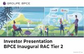 Investor Presentation BPCE Inaugural RAC Tier 2