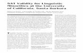 SAT Validity for Linguistic Minorities at the University of California, Santa Barbara