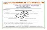 class – xi(science) holiday homework - Goverdhan Vidyapeeth