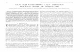 ULV and generalized ULV subspace tracking adaptive algorithms