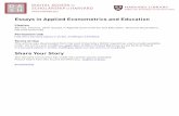 Essays in Applied Econometrics and Education