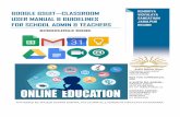 google gsuit—classroom user manual & guidelines for school ...