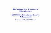 Kentucky Cancer Registry 2009 Abstractor's Manual
