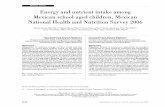 Energy and nutrient intake among Mexican school-aged children, Mexican National Health and Nutrition Survey 2006