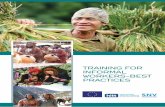 Training for informal workers in tourism, best practices