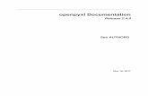openpyxl Documentation