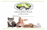 Education Pack Cat Care - Cheltenham Animal Shelter