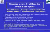 Shaping X-rays by diffractive coded nano-optics