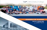West Valley College Winter Spring 2022 Class Schedule