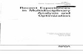 Recent Experiences in Multidisciplinary Analysis and ...