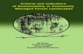 Criteria and Indicators of Sustainability in Community Managed Forest Landscapes: An Introductory Guide