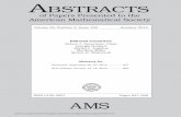 ABSTRACTS - American Mathematical Society