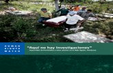 "Aquí no hay investigaciones" Impunidad de homicidios y otros abusos en el Bajo Aguán, Honduras