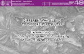 Different ways lead to different results? Experiences on modern photogrammetric surveying on cultural heritage subjects.