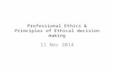 Principles of Ethical decision making